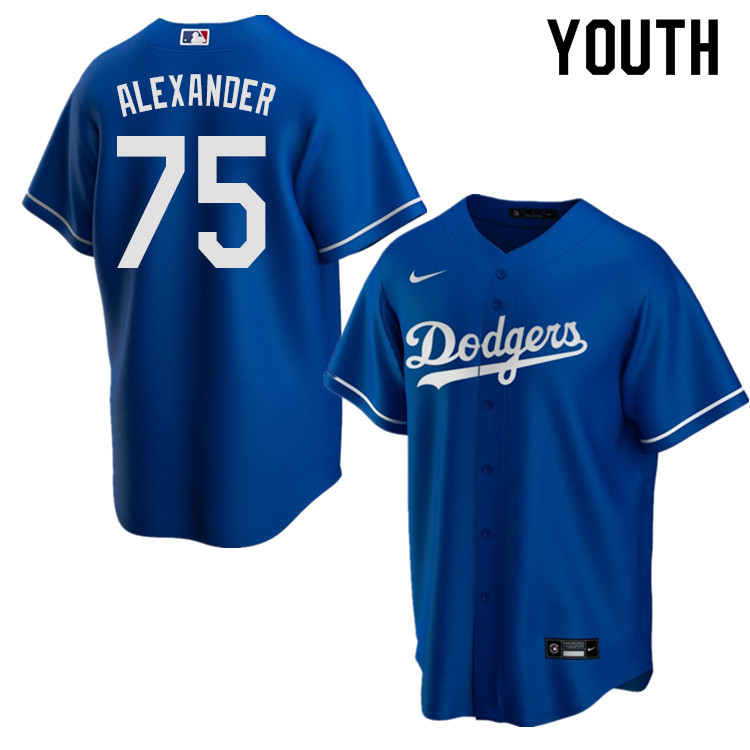 Nike Youth #75 Scott Alexander Los Angeles Dodgers Baseball Jerseys Sale-Blue